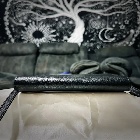 Vintage style Tory Burch small crossbody Bag Black Leather - Picture 15 of 17